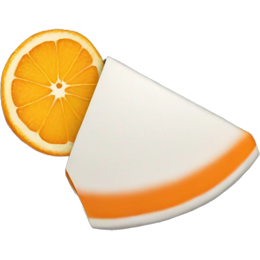 half a slice of orange emoji