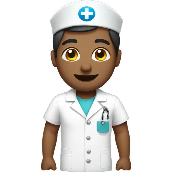 barely happy male nurse emoji