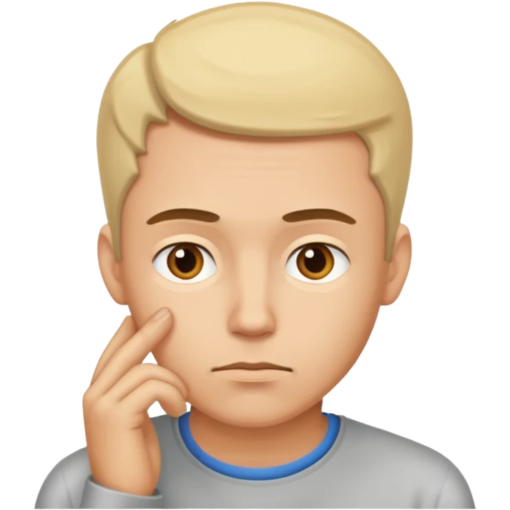 ligth man thinking emoji