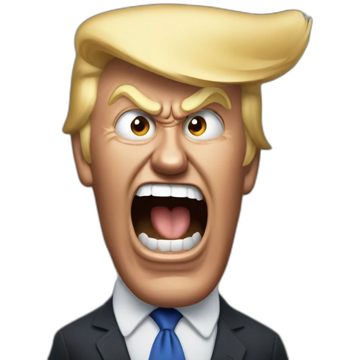 Donald Trump screaming emoji