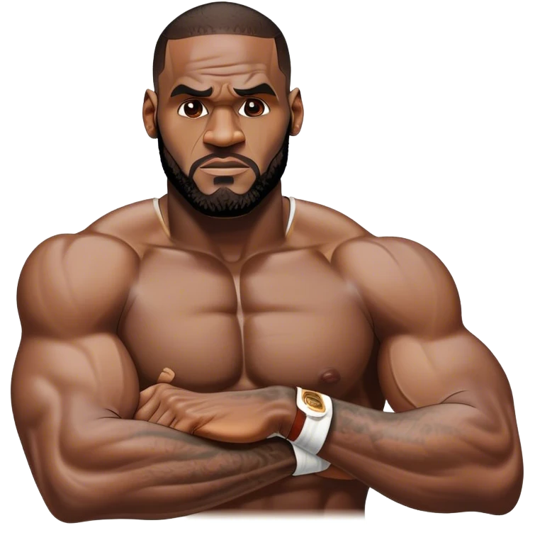 Lebron flexing his muscles emoji