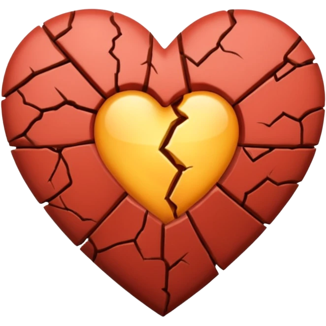 fissured heart sticked together emoji