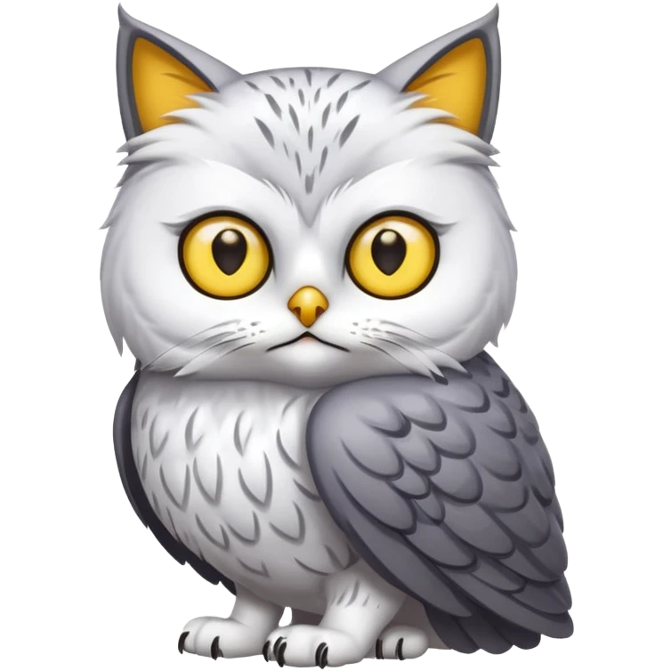 Gato con cuerpo de buho emoji