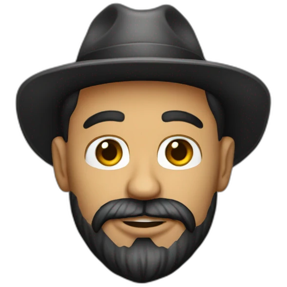 a tattooed gringo with a beard and a hat emoji
