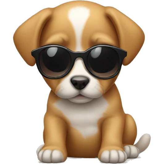 puppies wearing sunglasses  emoji