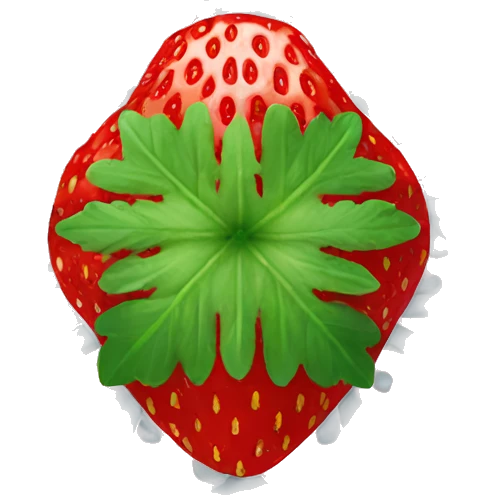 strawberry inside snowflake emoji