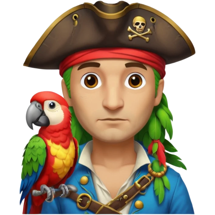 pirate and parrot emoji