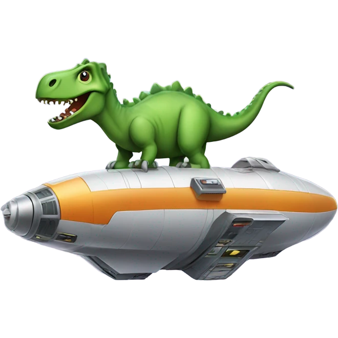 Dinosaur on a spaceship  emoji