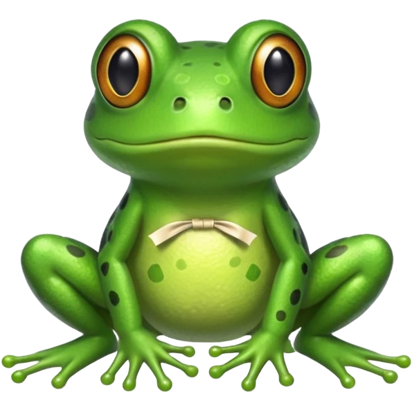 frog with bow emoji