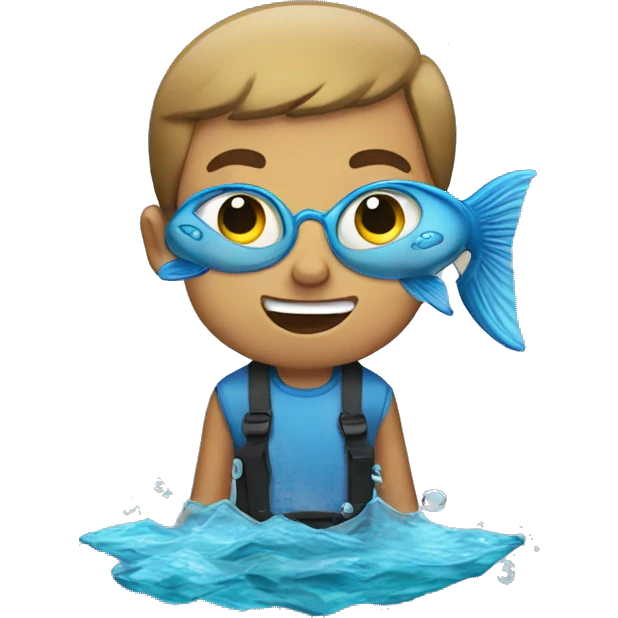 boy with fish out of water emoji