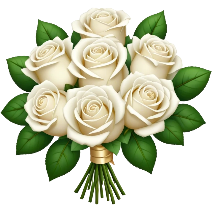 White rose bouquet  emoji