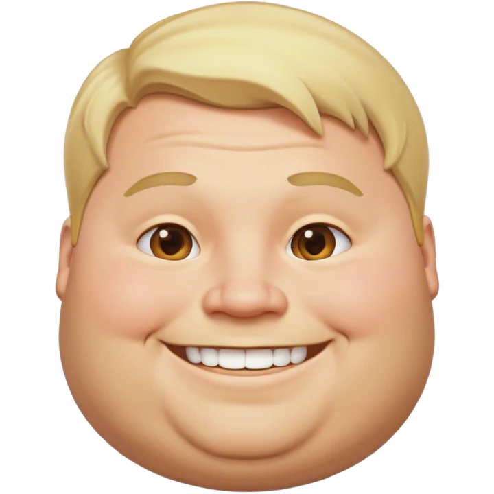 Fat blonde guy emoji