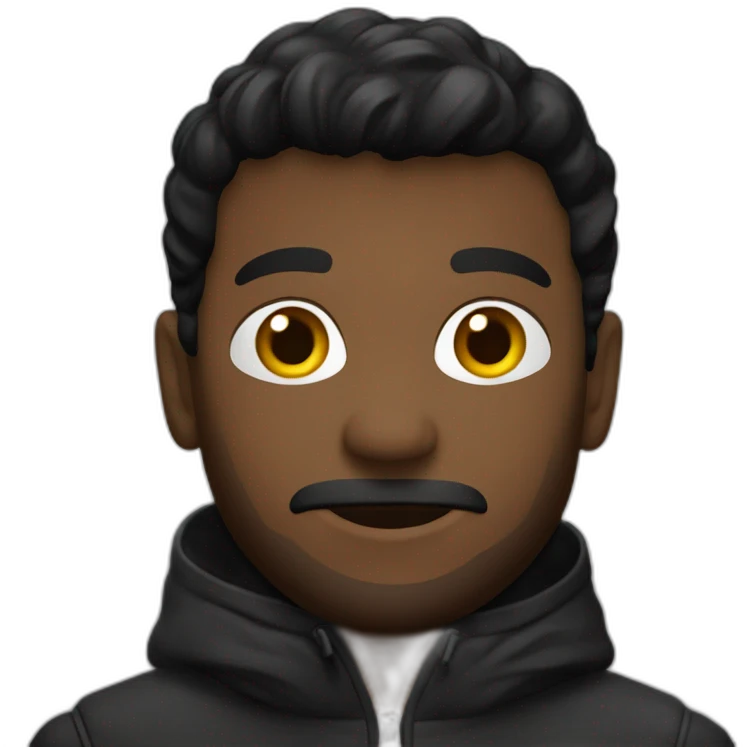 homme noir cagoules  emoji