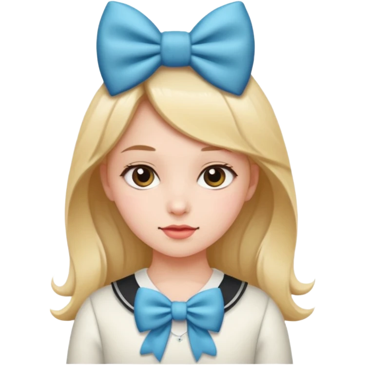 A girl with a bow  emoji