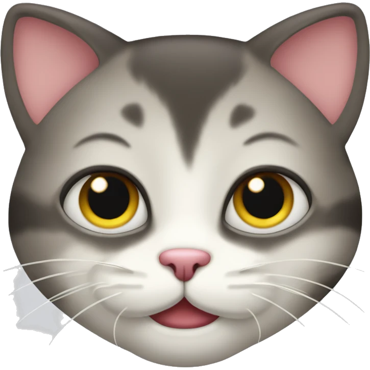 cartoony cat with a “:3” for a face instead of regular features emoji