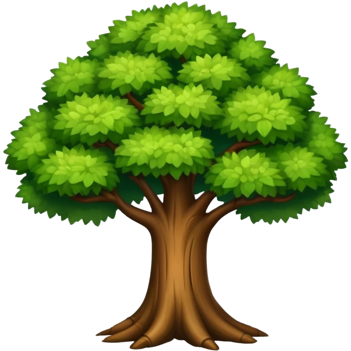 green tree with brown trunk emoji