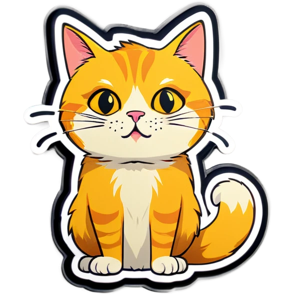 Nervous yellow cat  emoji