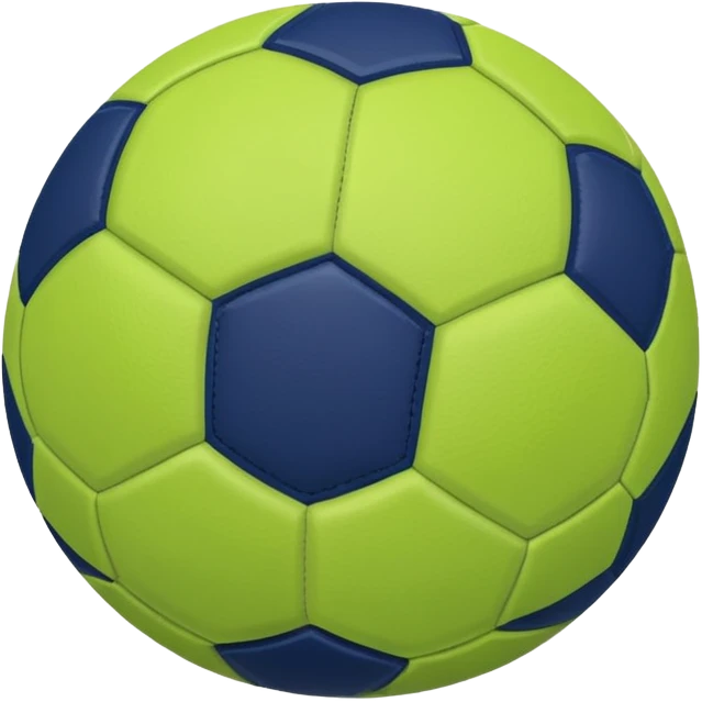 lime green colored football with navy-blue stitching and gray stripes emoji