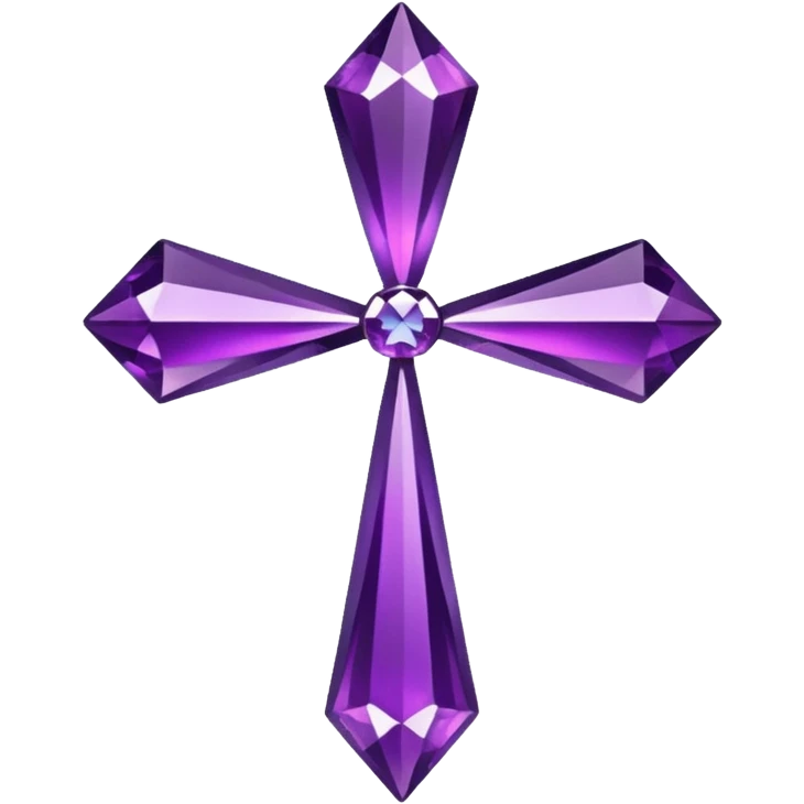 Gothic purple diamond cross emoji