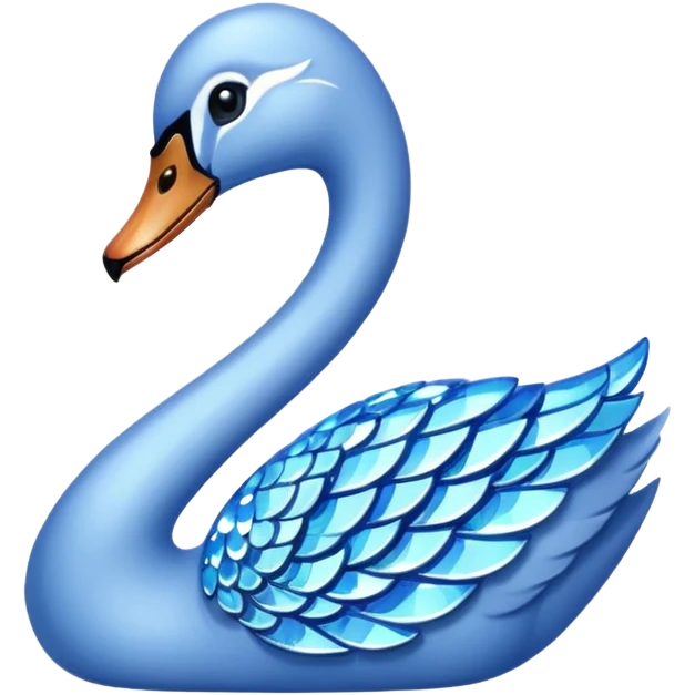 blue swan rhinestone  emoji