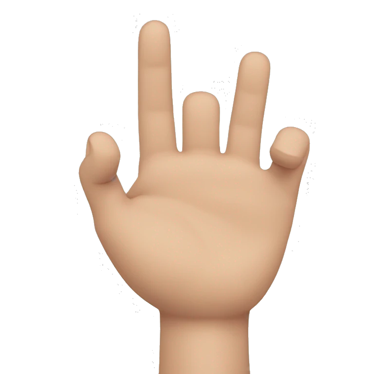 mano con el dedo anular y pulgar cerrados emoji