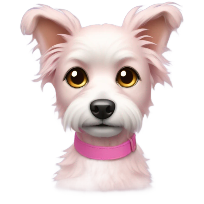 Pink dog emoji