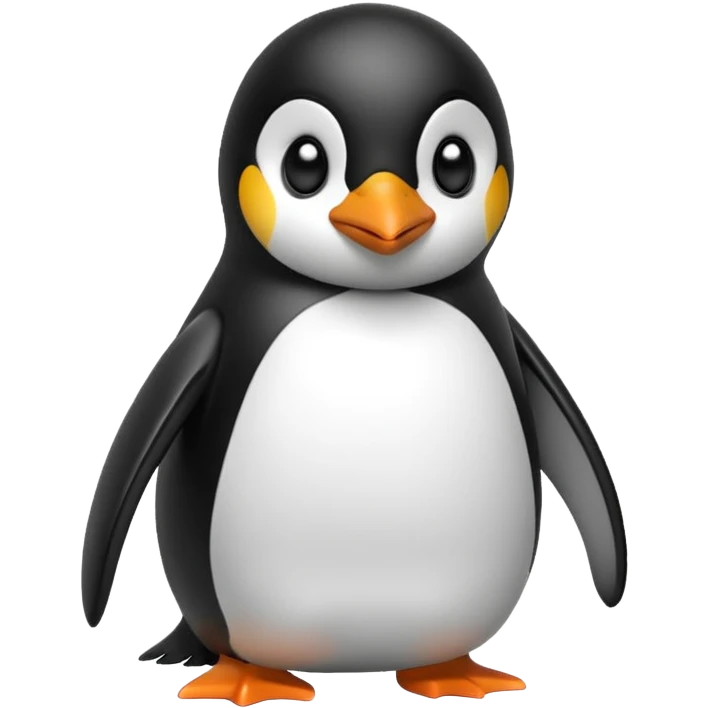 penguin in the act of pooping emoji