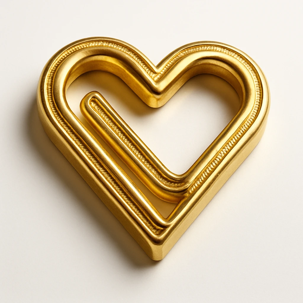 heart shaped paper clip emoji