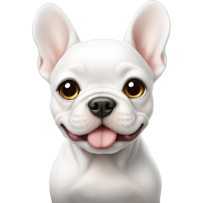 White Frenchie puppy emoji
