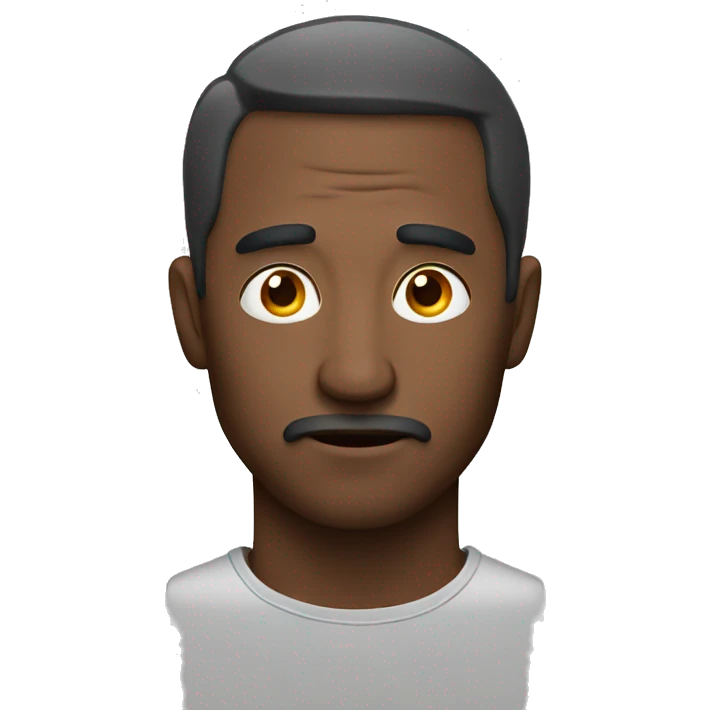 Man with a lazy eye emoji