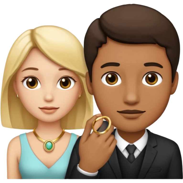 🤴🏻💍👸🏼 emoji