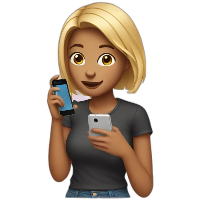 Girl on her phone emoji
