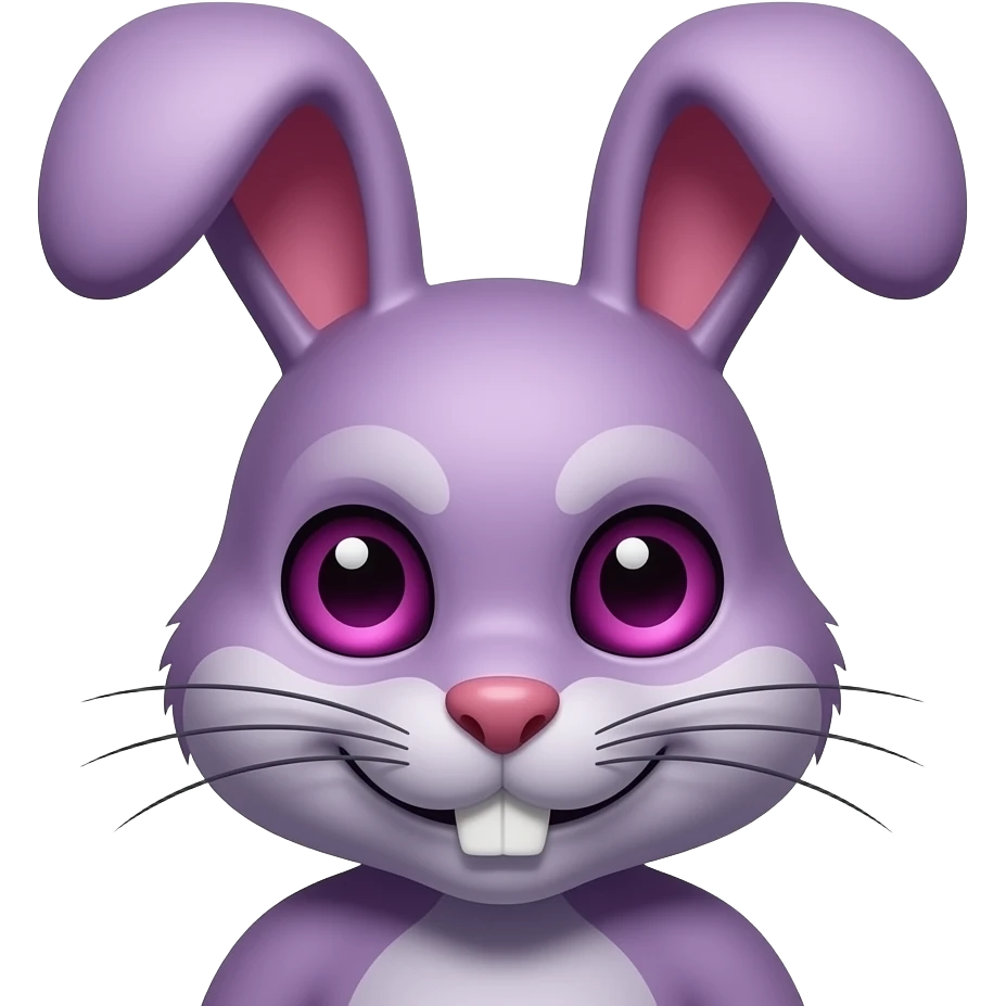 BUNNY DEVIL villain PURPLE face emoji