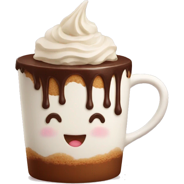 Mug cake chocolate emoji