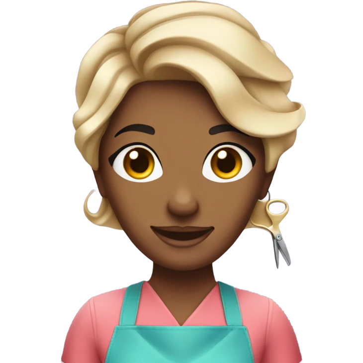 pretty hairdresser woman  emoji