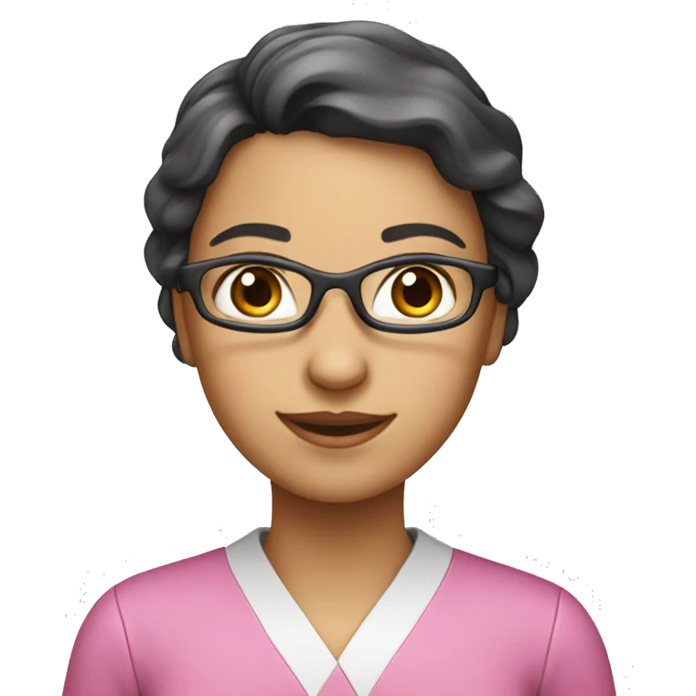 cute female chemical engineer pink accent emoji