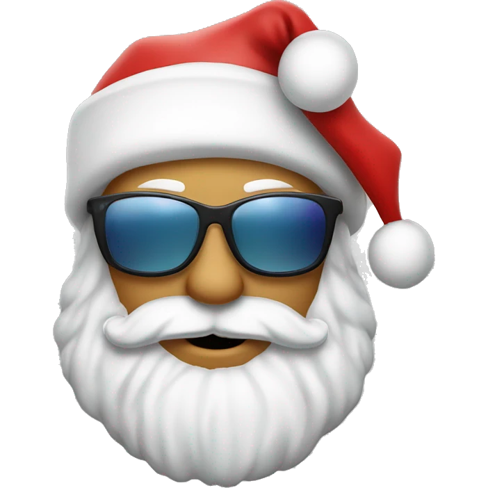 Santa clause wearing sporty sun glasses emoji