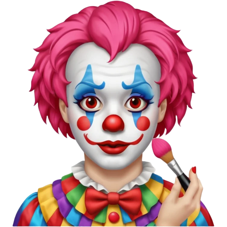 Clown doing make up emoji