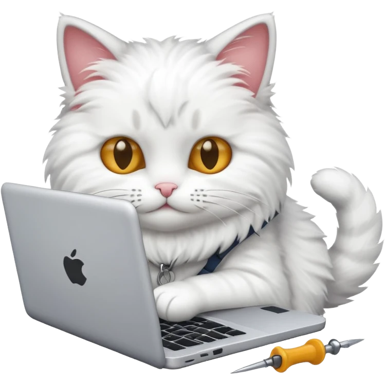 one cat repair windows laptop emoji