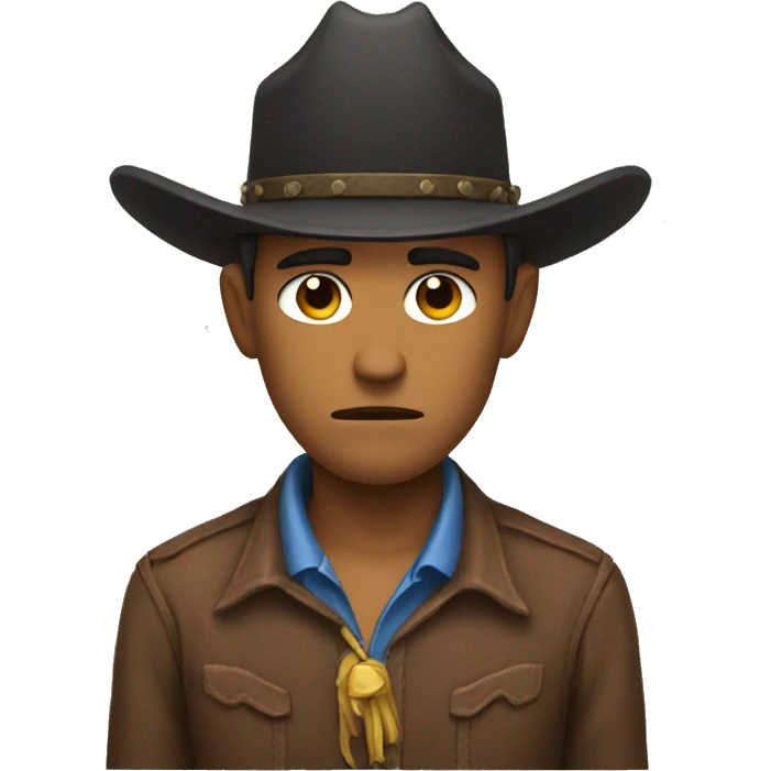 Sad cowboy  emoji