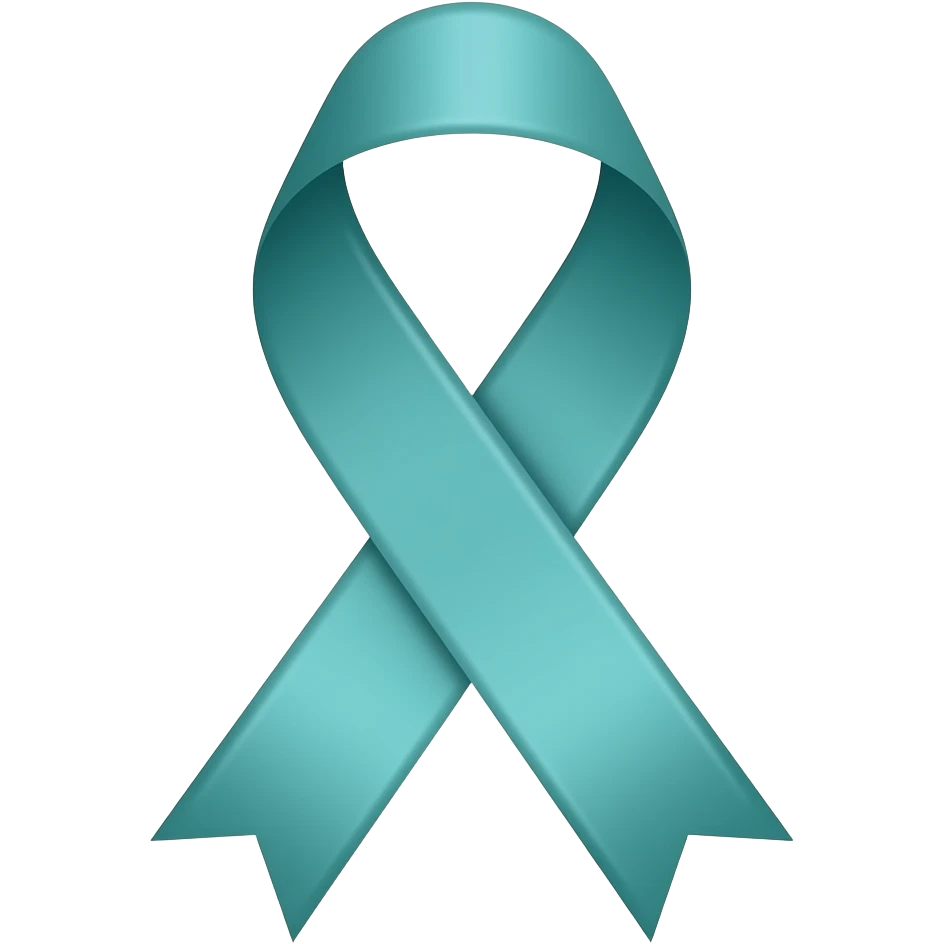 teal ribbon emoji