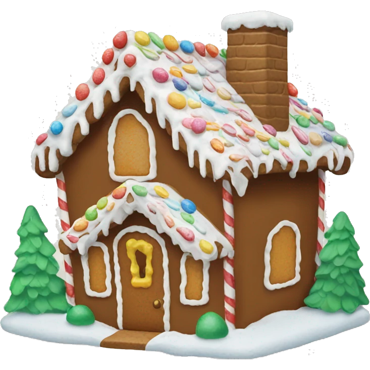 gingerbread house emoji