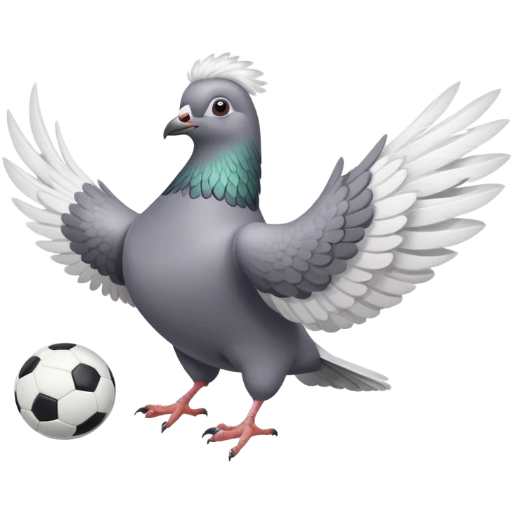 Russian pigeon playing soccer  emoji