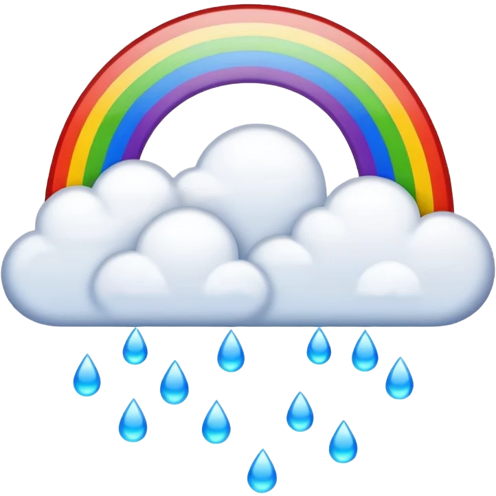 rainbow with clouds at its ends emoji