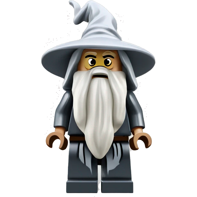 LEGO GANDALF MINIFIGURE LOOKING DISAPOINTED  emoji