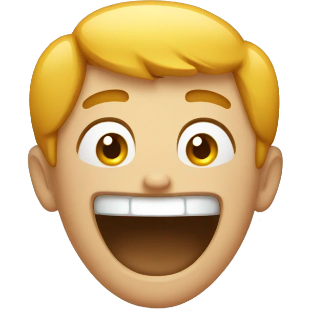 Overhappy face emoji
