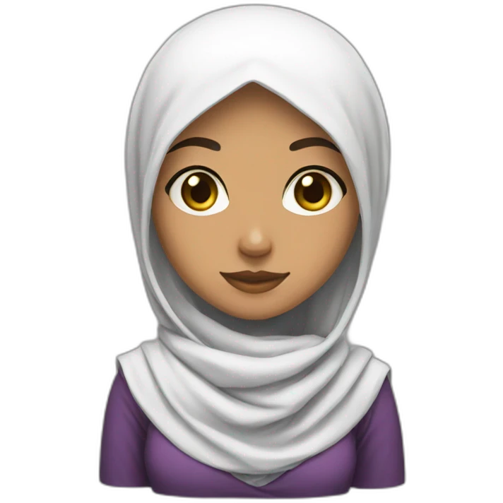 A hijab  white  gamer girl emoji