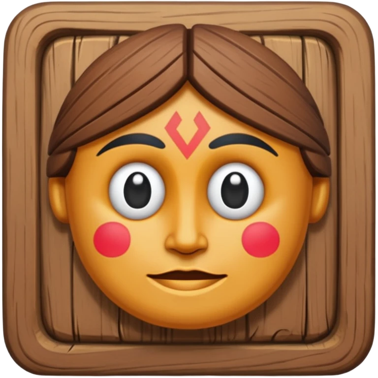 ancient Slavic idol, simple, expressive, emoji style emoji
