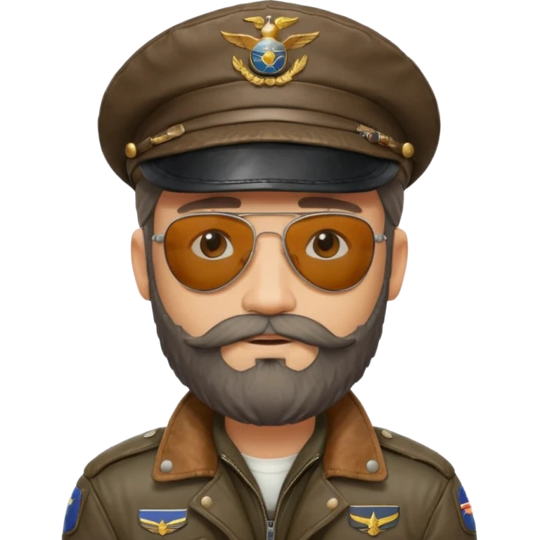 captain pilot bearded emoji