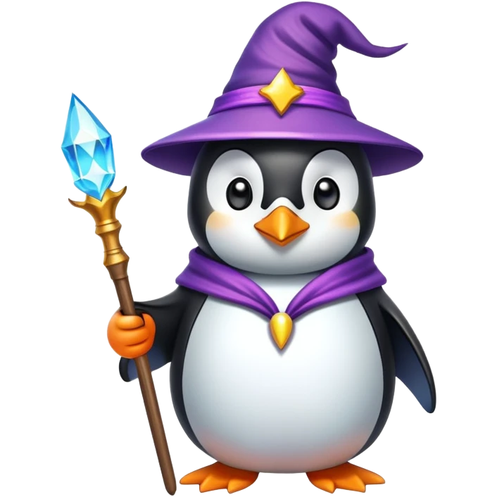 Penguin Wizard emoji